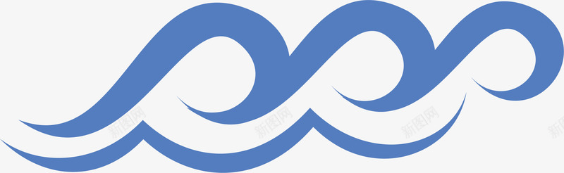 蓝色海浪图标png_新图网 https://ixintu.com 标识logo设计 波浪曲线 波浪线 海浪logo 海浪图标 海浪曲线 蓝色图标