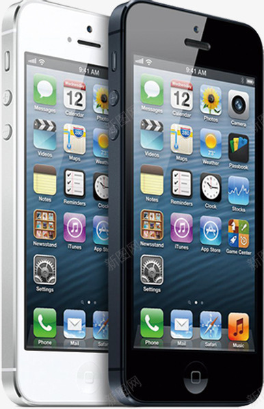 摄影黑色白色的苹果手机png免抠素材_新图网 https://ixintu.com 手机 摄影 白色 苹果 黑色