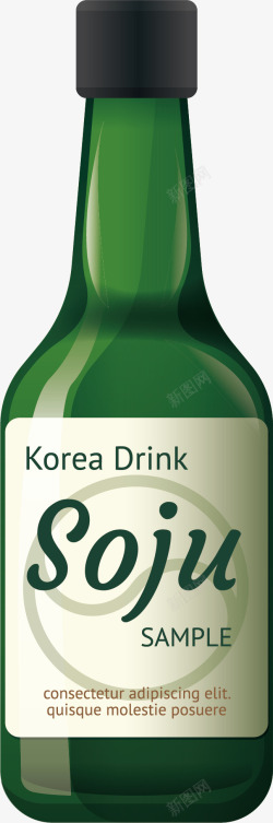 韩国啤酒矢量图素材