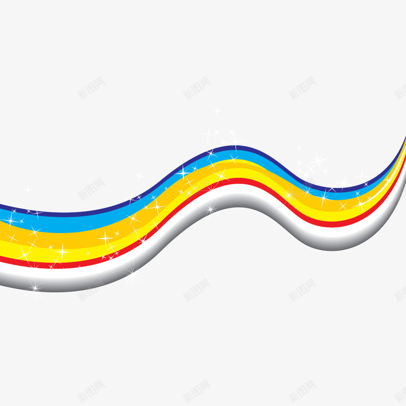 彩色的曲线psd免抠素材_新图网 https://ixintu.com 五彩 彩色 曲线 素材