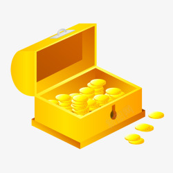 黄色宝箱素材