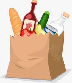 袋子里的食物袋子里的食物矢量图高清图片