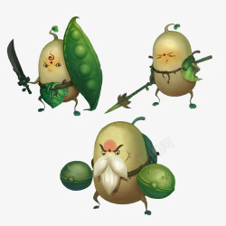 卡通铁战士游戏豌豆战士形象高清图片