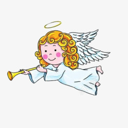 吹喇叭的小女孩吹喇叭的天使片高清图片