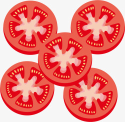 西红柿切片切片番茄矢量图高清图片