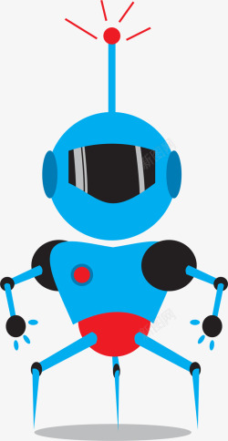 探索机器人蓝色卡通宇宙机械高清图片