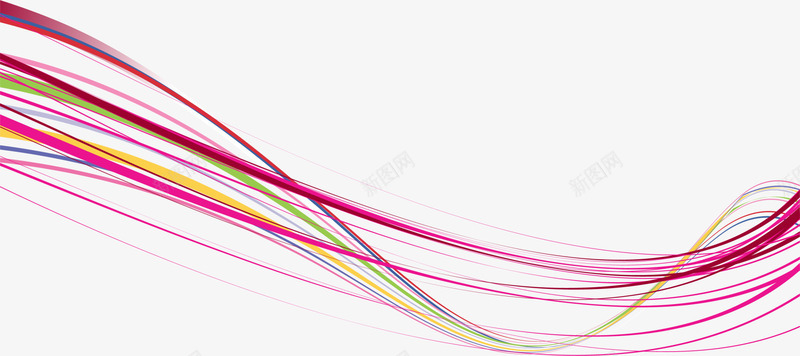红色线条曲线png免抠素材_新图网 https://ixintu.com 免抠PNG 曲线 红色 纹理 线条 装饰图案