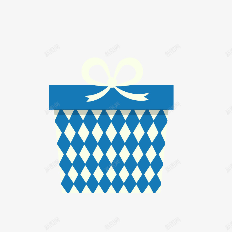 蓝色卡通盒png免抠素材_新图网 https://ixintu.com 卡通储物箱 卡通礼品盒 礼物盒 箱子 赠品 赠品图