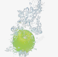 水中苹果水中水果高清图片