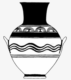 黑白花瓶几何黑白花瓶高清图片
