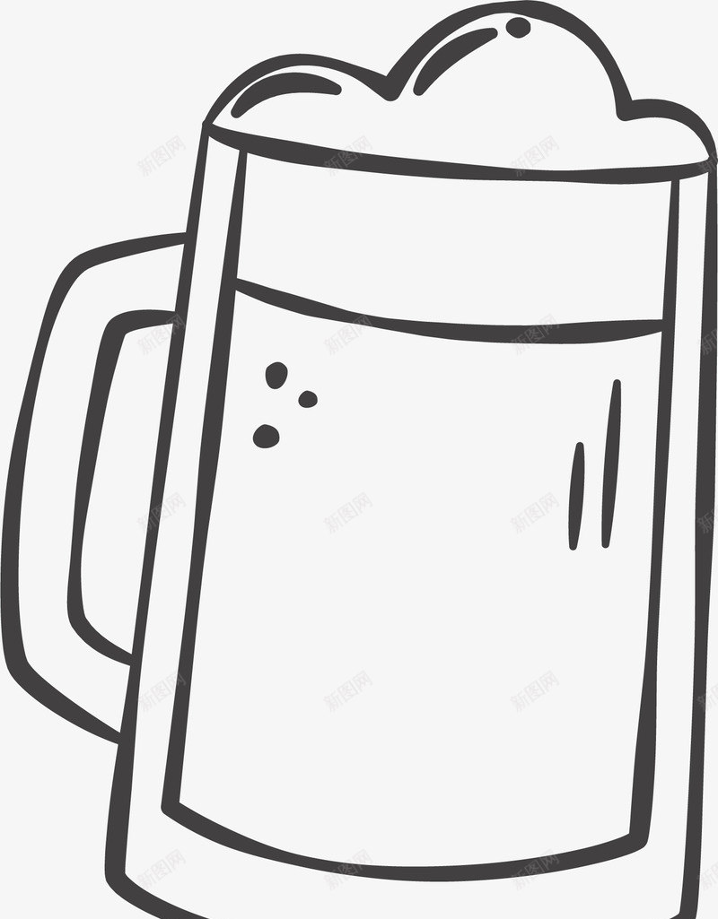 手绘的新鲜啤酒矢量图图标ai_新图网 https://ixintu.com 新鲜啤酒下载 条纹 海鲜啤酒 燕京鲜啤酒 线条 鲜啤酒 矢量图