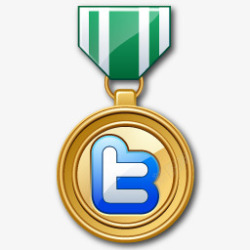 medalTwitter奖章绿色图标高清图片