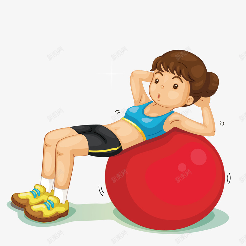 瑜伽球png免抠素材_新图网 https://ixintu.com 女性 球体 身体 锻炼