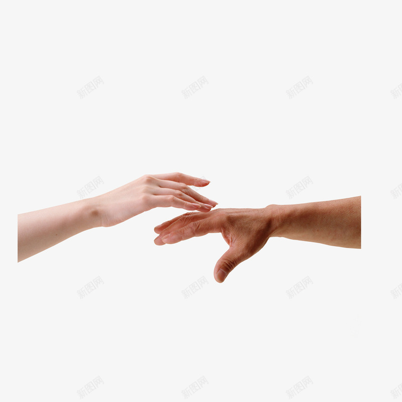 卡通女性的手触碰男性的手psd免抠素材_新图网 https://ixintu.com 女性的手 实物手 手指触碰 指尖触碰 男性的手