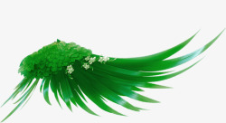 绿色植物翅膀绿色植物树叶效果翅膀高清图片