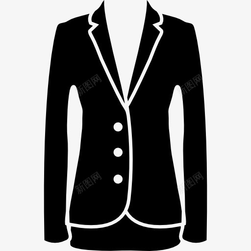 优雅的黑色夹克衣服的业务图标png_新图网 https://ixintu.com 优雅 商务 夹克 女性 时尚 衣服 黑色