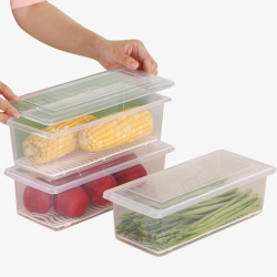 保鲜盒实物实物蔬菜食品收纳盒高清图片