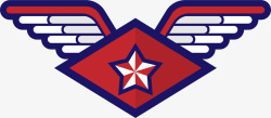 军徽矢量图空军翅膀高清图片