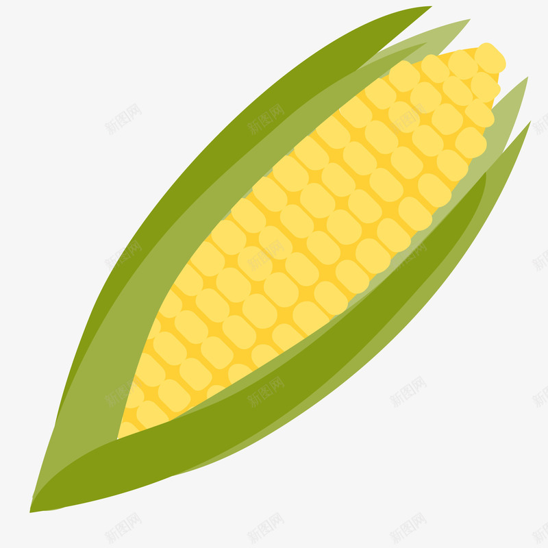 卡通玉米植物矢量图ai免抠素材_新图网 https://ixintu.com 卡通 植物 玉米 蔬菜 食材 食物设计 矢量图