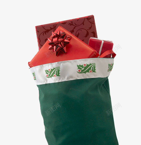 装礼物的布袋子png免抠素材_新图网 https://ixintu.com 圣诞 圣诞节收礼物 很多礼品 精品包装