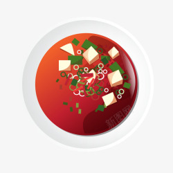 汤菜白色盘子汤菜食物元素矢量图高清图片