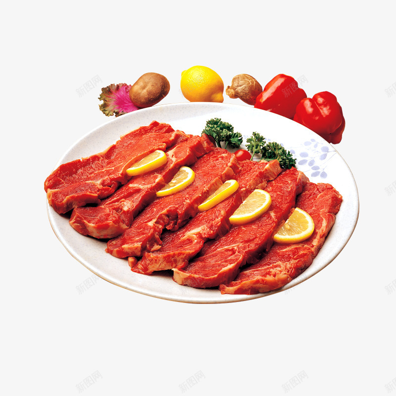韩式烤肉png免抠素材_新图网 https://ixintu.com 柠檬 烤肉 生鲜 盘子 肉类 蔬菜 韩式 韩式烤肉