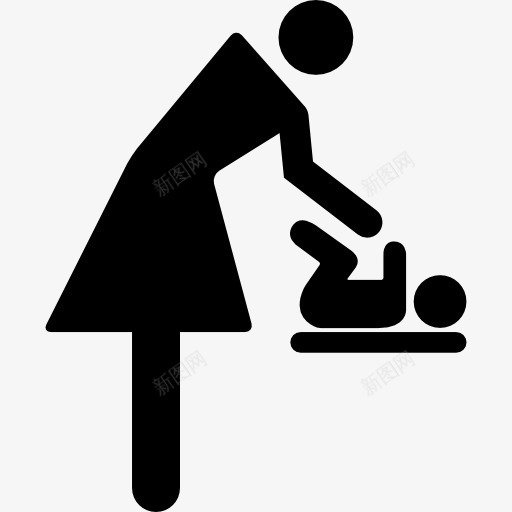 母亲改变婴儿的衣服图标png_新图网 https://ixintu.com 人 儿童 变化的 婴儿 照顾 熟悉的 衣服