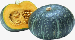 秋季佳品切开的大南瓜高清图片