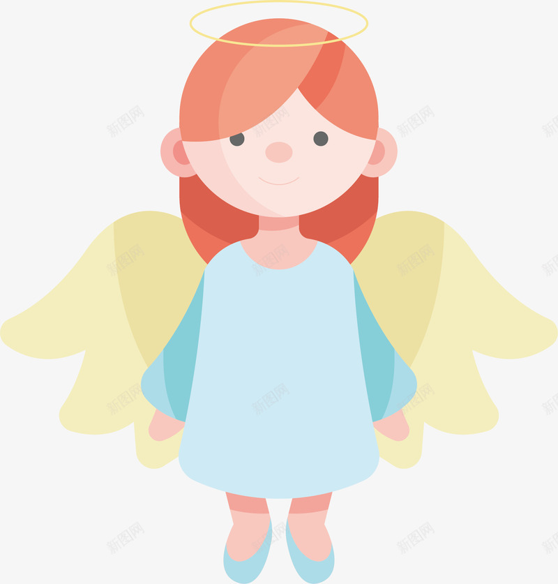可爱的天使矢量图ai免抠素材_新图网 https://ixintu.com 可爱 天使 女孩 孩子 水彩 翅膀 黄色 矢量图