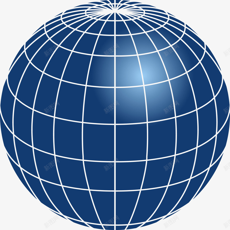 卡通蓝色立体地球图png免抠素材_新图网 https://ixintu.com 卡通地球 地球 地球仪 地球图 手绘地球 点 点线地球 球 球体 矢量地球 线
