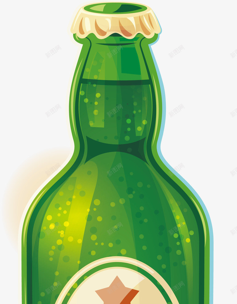 绿色啤酒瓶png免抠素材_新图网 https://ixintu.com 啤酒 啤酒就 啤酒瓶 玻璃瓶 矢量png 绿色瓶酒