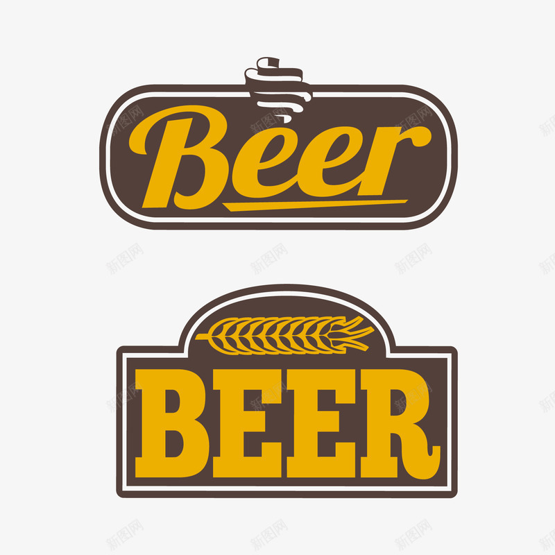 精美啤酒标签图标png_新图网 https://ixintu.com beer 啤酒 啤酒节 图标 标签 稻穗 精美