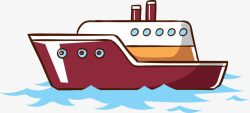轮船图案航行的游轮矢量图高清图片