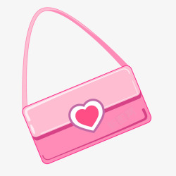 粉色女性挎包手提包矢量图素材