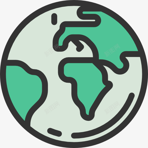 地球图标png_新图网 https://ixintu.com 全世界 全球 地图和国旗 地球 地理 生态环境