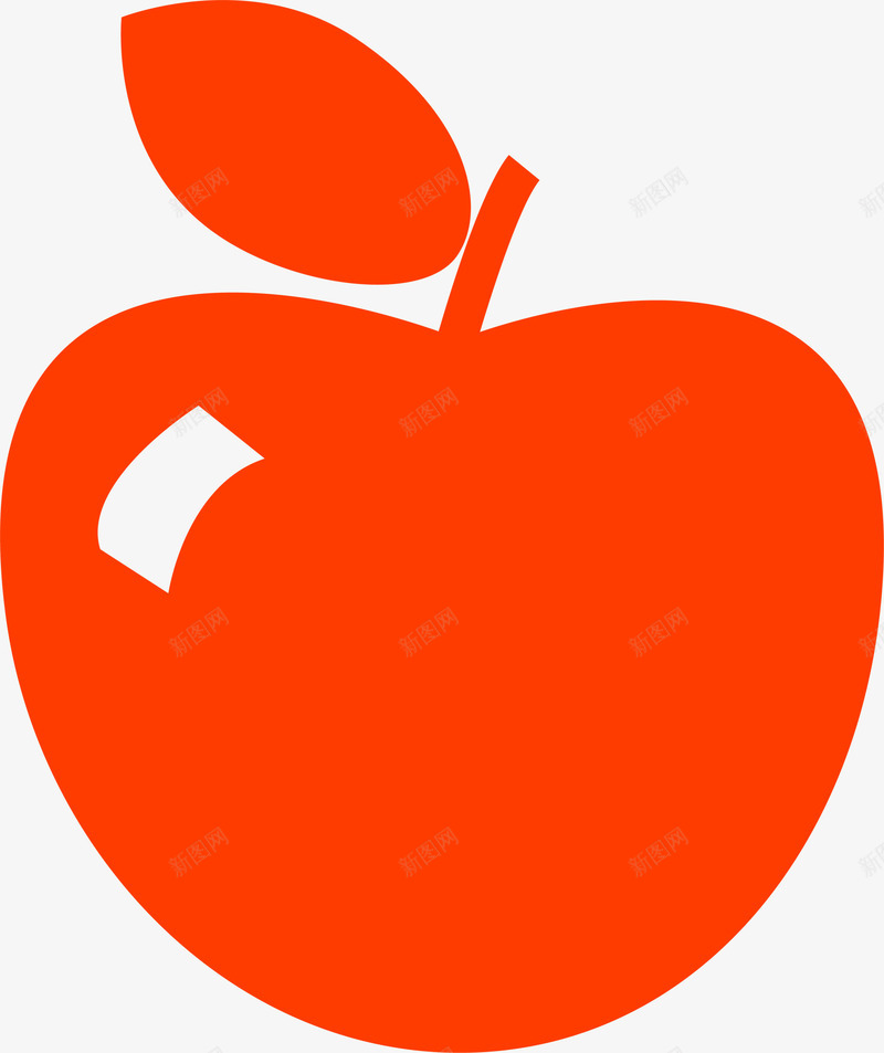 美味红色苹果图标png_新图网 https://ixintu.com 手绘苹果 水果 红色叶子 红色苹果 美味苹果 苹果图标