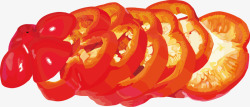 腊肉青椒红椒切开的红辣椒图矢量图高清图片
