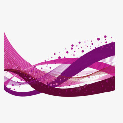 紫色粗线条曲线矢量图素材