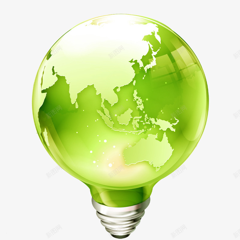 灯创意png免抠素材_新图网 https://ixintu.com 地球创意 灯饰 绿色 装饰图案 造型创意设计
