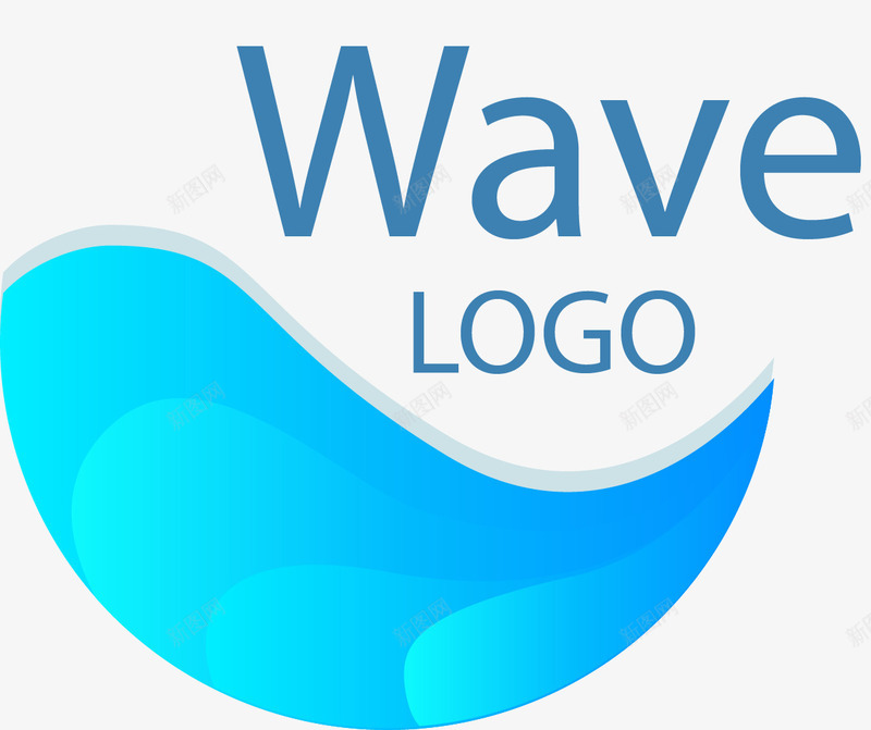 海面元素标识logo图标png_新图网 https://ixintu.com 标识logo设计 波浪曲线 海浪 海浪logo 海面水面 蓝色图标