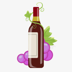 葡萄红酒元素素材