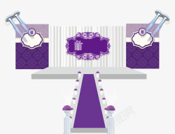 紫色舞台矢量图素材