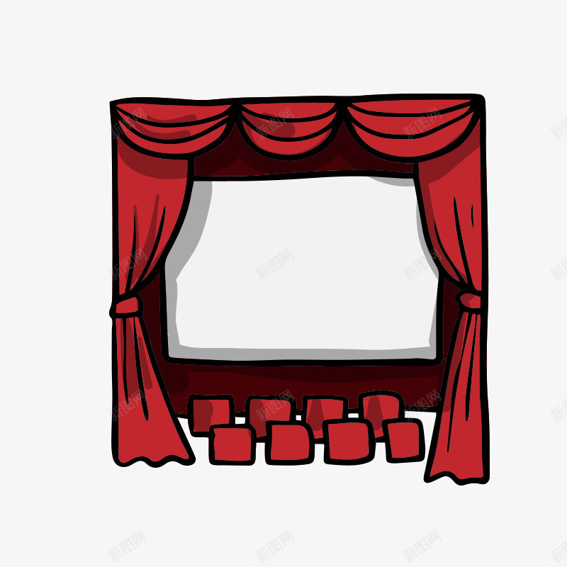 舞台窗帘png免抠素材_新图网 https://ixintu.com 座位 窗帘 舞台
