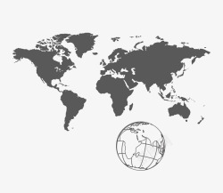 地球地图矢量图素材
