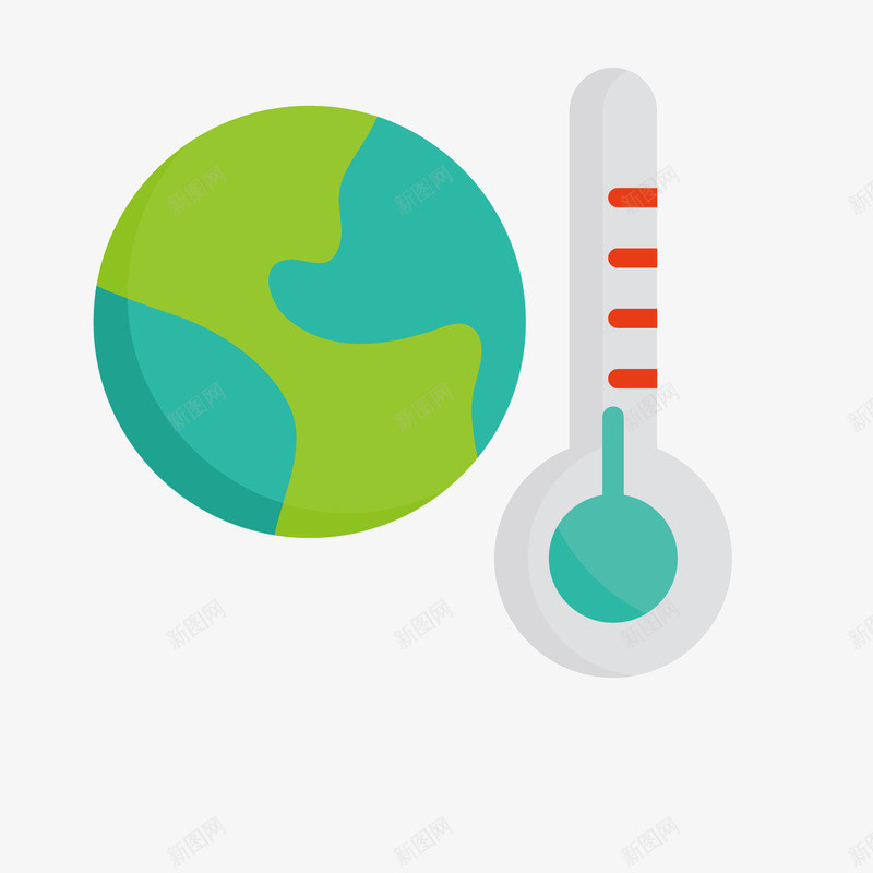 地球温度矢量图ai免抠素材_新图网 https://ixintu.com 商务 圆形 圆角 地球 扁平化 旋转 测量 温度 科技 矢量图