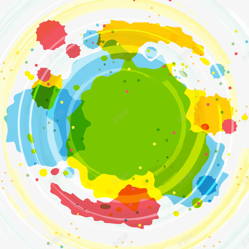 彩色喷彩图案png免抠素材_新图网 https://ixintu.com 喷彩 图案 地球 彩色图案 旅行 水彩画