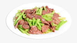 家常菜蔬菜西芹炒肉高清图片