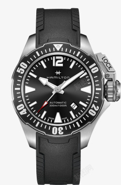 黑色汉米尔顿运动腕表手表男表素材