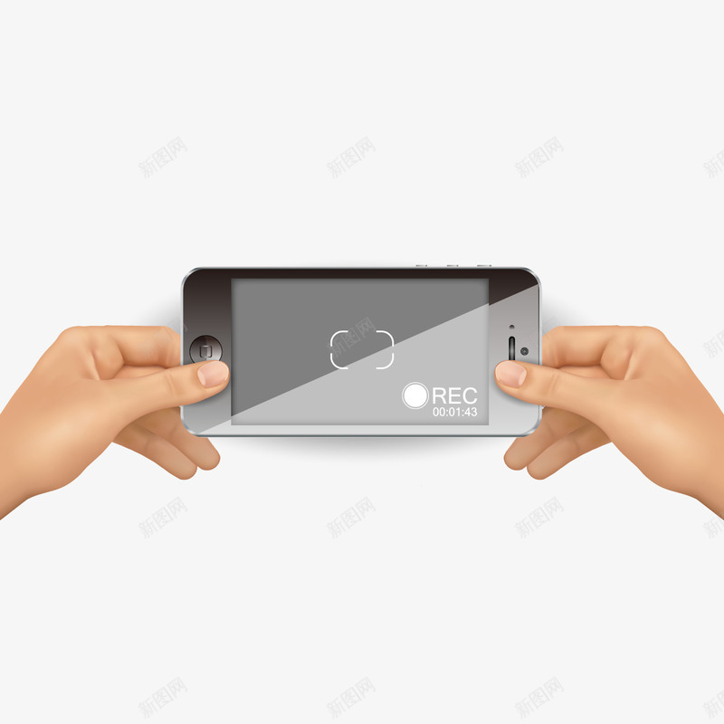 手机拍摄png免抠素材_新图网 https://ixintu.com 3D 双手 手机 苹果手机