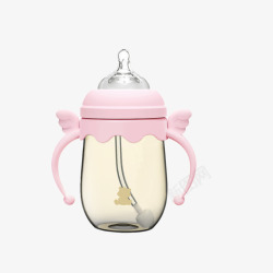 粉色奶瓶翅膀奶瓶高清图片